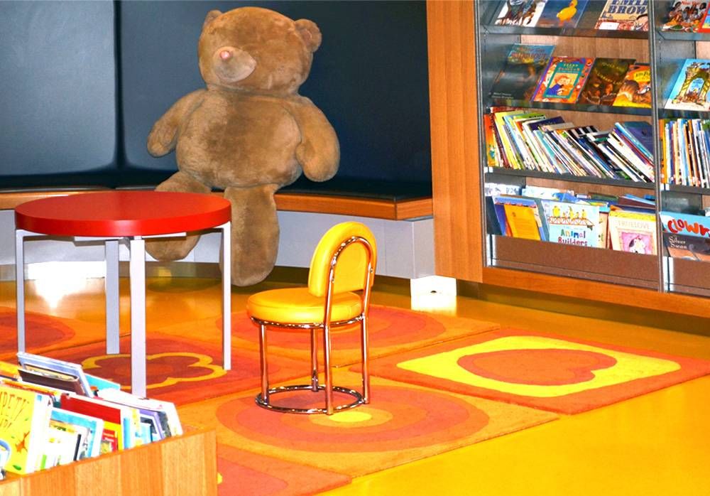 Custom rugs in children's library