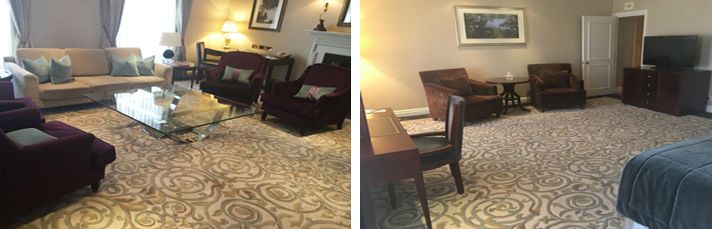 Bespoke rugs in hotel suite