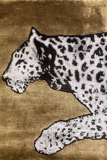 Leopards Gold Rug by Jimmie Martin