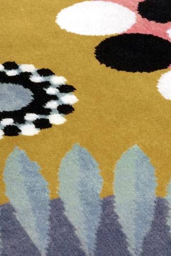 Family Mustard Rug by Patternistas