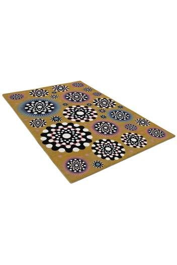 Family Mustard Rug by Patternistas